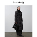 Marisfrolg【商场同款】玛丝菲尔2023年冬季新款白鹅绒廓形加厚连帽羽绒服 黑色 L