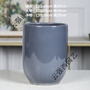 潮鸣（CHAOMING）陶瓷花盆高身客厅落地大花盆30以上陶瓷特大号高筒60cm 亮光灰_C款+塑料托盘 陶瓷_中等