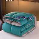 高级羽绒被95白鹅绒8斤被子羽绒被芯6斤加厚冬被10斤双人单人 绿+灰色 200x230cm双人10斤加厚冬被