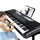 俏娃宝贝（QIAO WA BAO BEI）电子琴儿童音乐玩具小女孩1-3岁4初学宝宝5早教钢琴2男生日礼物一 初学推荐黑：可接手机+琴架教程
