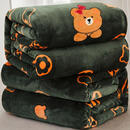 【盖毯两用款】法兰绒毛毯被单四季毯冬季保暖宿舍单双人毯子 小熊 150*200cm1.0斤送香包一袋