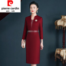 皮尔卡丹（pierre cardin）大气年轻女士婚宴礼服平时可穿遮肚子时尚贵档喜婆婆婚宴装旗