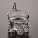 品德坊世器玻璃茶漏茶滤纱网功夫茶具配件茶叶过滤网超细泡茶过滤器套装 无相透明（激光打孔）