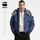 G-STAR RAW冬季Flight飞行员男士兜帽保暖棉服夹克潮流D23644 蓝色 S