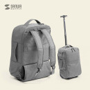 SANWA SUPPLY多功能拉杆双肩包 商务背包带轮 拉杆书包行李包 旅行包登机包