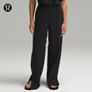 lululemon丨Stretch Woven 女士高腰阔腿裤 LW5FTCA 黑色 M