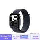 Apple/苹果 Watch Series 10 智能手表GPS款46毫米亮黑色铝金属表壳浓墨色回环式运动表带MX283CH/B