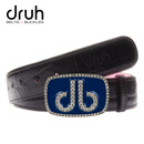 Number高尔夫皮带 Druh都尔皮带 都尔高尔夫皮带 带钻腰带 运动皮带 深蓝色 白带