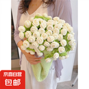 丝绒玫瑰花束毯子手工编织diy材料包毛线钩织花朵毛毯钩针礼物 【100cm 】京选丝绒材料包6