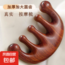 发饰按摩梳子塑料款实木款檀木经络梳五齿头梳头皮刮痧按摩器 1把装