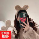 可爱毛绒兔耳朵发箍女洗脸头箍秋冬发卡2023新款化妆敷面膜发带捆 毛绒兔耳朵发箍1个