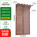 户外庭院防腐木栅栏围栏阳台隔断花园露台百叶护栏屏风围墙篱笆 带顶款-家具漆100*180