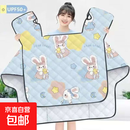 电动车挡风被夏季防晒挡风罩防水防风电瓶车三轮车防晒罩四季通用 小兔兔-天蓝色