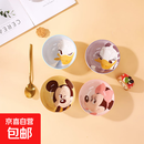 迪士尼(Disney)雅韵饭碗正版联名可微波高颜值女生儿童好看的汤碗 【两个装】米奇米妮4.8英寸