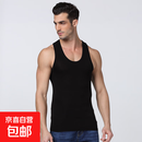 【限时优惠】男士背心速干夏季薄款修身运动无袖打底汗衫 黑色 3XL 100-120斤