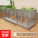 京东快递鸡笼子家用室外镀锌防雨防黄鼠狼自动清粪鸡鸭鹅猫狗笼 【镀锌加粗方钢】200*58*62cm【侧开门+天窗】