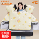 电动车挡风被冬季加绒加厚保暖时尚围脖电瓶摩托车加宽防水防风罩 加大加厚+口袋+多层防护【多色随机发】