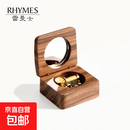 雷曼士镜子音乐盒胡桃木礼物照片镜定男女情侣生日礼物便携八音琴 18音圆镜弧面胡桃音乐盒（1722/千与千寻）