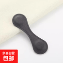 复古皮革磁吸袖扣衬衫挽边收口器改短神器长了改短裤脚固定扣书签 袖口固定夹-黑色-1个