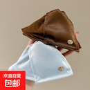 缎面贝壳三角抓夹女大号鲨鱼夹高级感网红气质后脑勺 8#深棕+蓝色2件