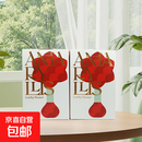 新年礼物蜡封朱顶红种球无须水土桌面窗台礼物懒人年宵送礼球根花 注定红双礼盒-红狮（周长34-36cm）