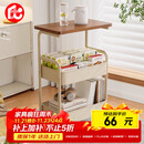 喻品置物架落地小推车零食架子客厅收纳架厨房储物架层架ZW257三层白