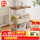 喻品置物架落地小推车零食架子客厅收纳架厨房储物架层架ZW257三层白