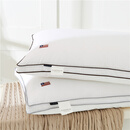 优蒙（YOUMENG） 全棉枕头五星级酒店专用羽丝绒成人单人枕芯护颈枕 英伦刺绣枕 一只装