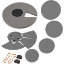 Schwinger架子鼓消音垫5鼓3镲静音垫套装架子鼓隔音减震垫高弹性 【五鼓三镲】灰色12/13/14/16/22