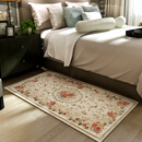 众弘欧式田园雪尼尔提花门垫入户玄关地垫可水洗可机洗耐磨混纺编织电脑椅垫脚垫防滑地垫进门门口 837 米色 70*140CM