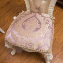 圣美绮欧式餐椅垫椅子坐垫高精密布艺办公餐椅套 特洛伊-紫色 46*46cm椅垫