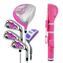 TTYGJ 高尔夫球杆 女士半套球杆  golf练习杆 5支装 携带方便 铁杆身