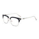 同款眼镜框 复古半框眼镜架潮人金属眼镜框 复古个性优雅眼镜架1238 FML 磨砂银 不配镜 平光镜片