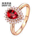 施洛菲迪 18K金镶嵌红宝石戒指彩色宝石彩宝钻石珠宝 订做付款后9天内发货 1.06克拉 鸽血红宝石戒指