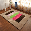 众弘 泡沫拼图地毯整铺榻榻米卧室满铺 拼块儿童游戏毯绒面拼接地毯 EVA可裁剪定制公主大面积单片 米色 31*31CM 一小片 单色