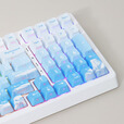 爱外设PBT透光OEM高度侧刻透光键帽134键大全套渐变色下灯位侧刻小全套增补键848298适配键盘 冰川蓝侧刻PBT键帽[原厂高度]