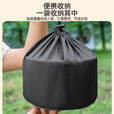北岳户外锅具露营炊具烧水茶壶煎锅便携野外锅具野营吊锅套锅用品套装 【食品级铝合金】中号煮锅+袋子