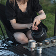 black dog黑狗露营烧水壶野营全铝茶壶明火煮水壶便携式炉具 夜幕黑 