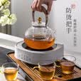 津盼玻璃茶壶泡茶家用耐高温电陶炉围炉煮茶器烧水壶提梁壶养生茶具 提梁壶【玻璃内胆】 900ml 不含炉