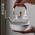 津盼玻璃茶壶泡茶家用耐高温电陶炉围炉煮茶器烧水壶提梁壶养生茶具 提梁壶【玻璃内胆】 900ml 不含炉