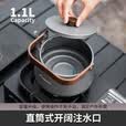 北山狼 铝合金户外烧水壶便携式露营水壶 灰色-铝合金水壶 1.1L