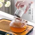 津盼玻璃茶壶泡茶家用耐高温电陶炉围炉煮茶器烧水壶提梁壶养生茶具 提梁壶【玻璃内胆】 900ml 不含炉