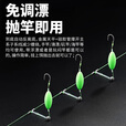 钩锋反离底串钩钓组绑好成品钓鱼钩欧式反底三钓抗走水滑漂伊势尼 反离底串钩伊势尼6#-2付
