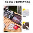 探险者户外厨具刀具露营餐具套装便携式野餐野营用品全套收纳包野外野炊 【标准版】厨具八件套+调料包