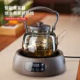 全度耐热玻璃煮茶提梁茶壶2025新款电陶炉煮茶壶围炉煮茶器功夫茶具 木色喜鸟煮茶壶+木纹陶炉