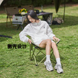 HUWAIREN户外折叠椅露营椅子月亮椅便携躺椅露营野餐椅出行椅沙滩椅钓鱼椅 升级款月亮椅-曜石黑
