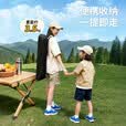 北乐户外露营午休折叠椅躺椅月亮椅子躺椅便携式午睡床钓鱼椅沙滩椅子 【流沙金-四挡调节+脚托】-升级加棉