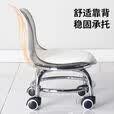 华音轩亚克力万向轮凳子静音儿童滑轮小椅子家用可移动沙发带轮凳矮凳