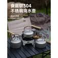 探险者（TAN XIAN ZHE）钛水壶户外烧水壶不锈钢钛化水壶轻量便携露营烧水壶钛水壶 【不锈钢钛化】1.5L水壶