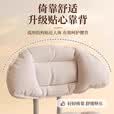 明智一凡滑轮矮凳带万向轮小凳子家用圆型鞋板凳带娃儿童懒人静音靠背椅子 米白【圆凳】基础款